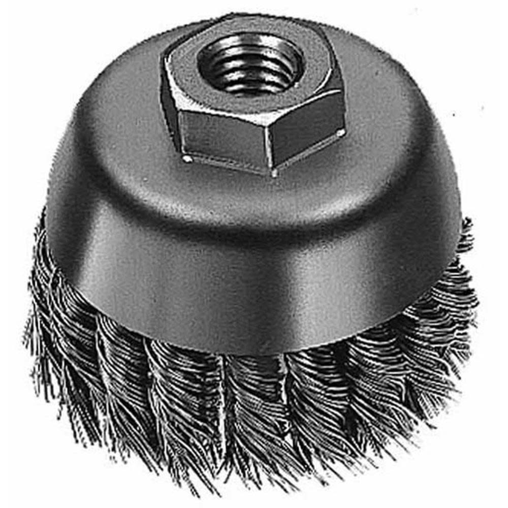 Milwaukee 4 in. Carbon Steel Knot Wire Cup Brush 48-52-1350 from Milwaukee - Mycitystee