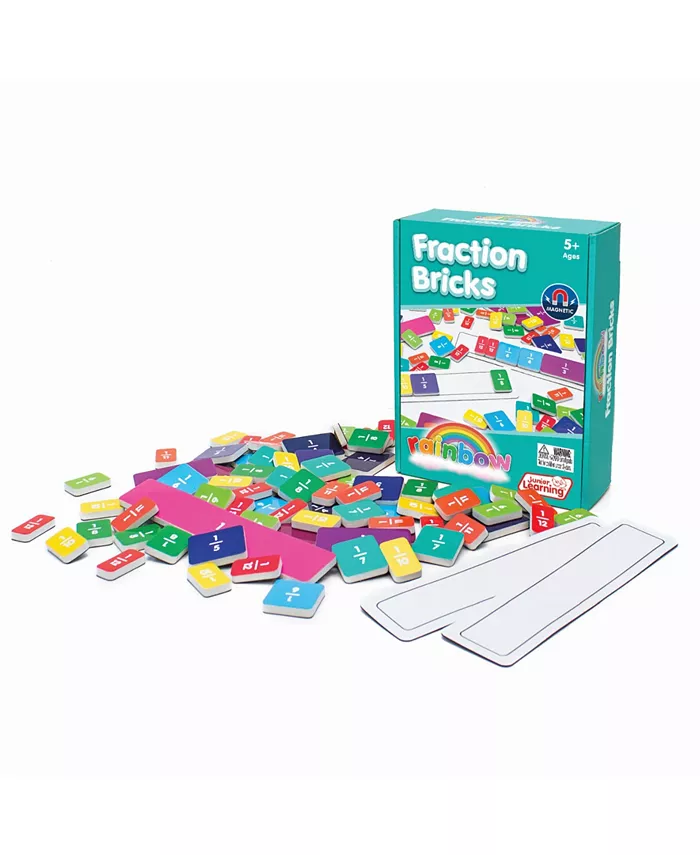 Redbox Junior Learning Fraction Bricks - Magnetic Activities Learning Set - Mycitystee