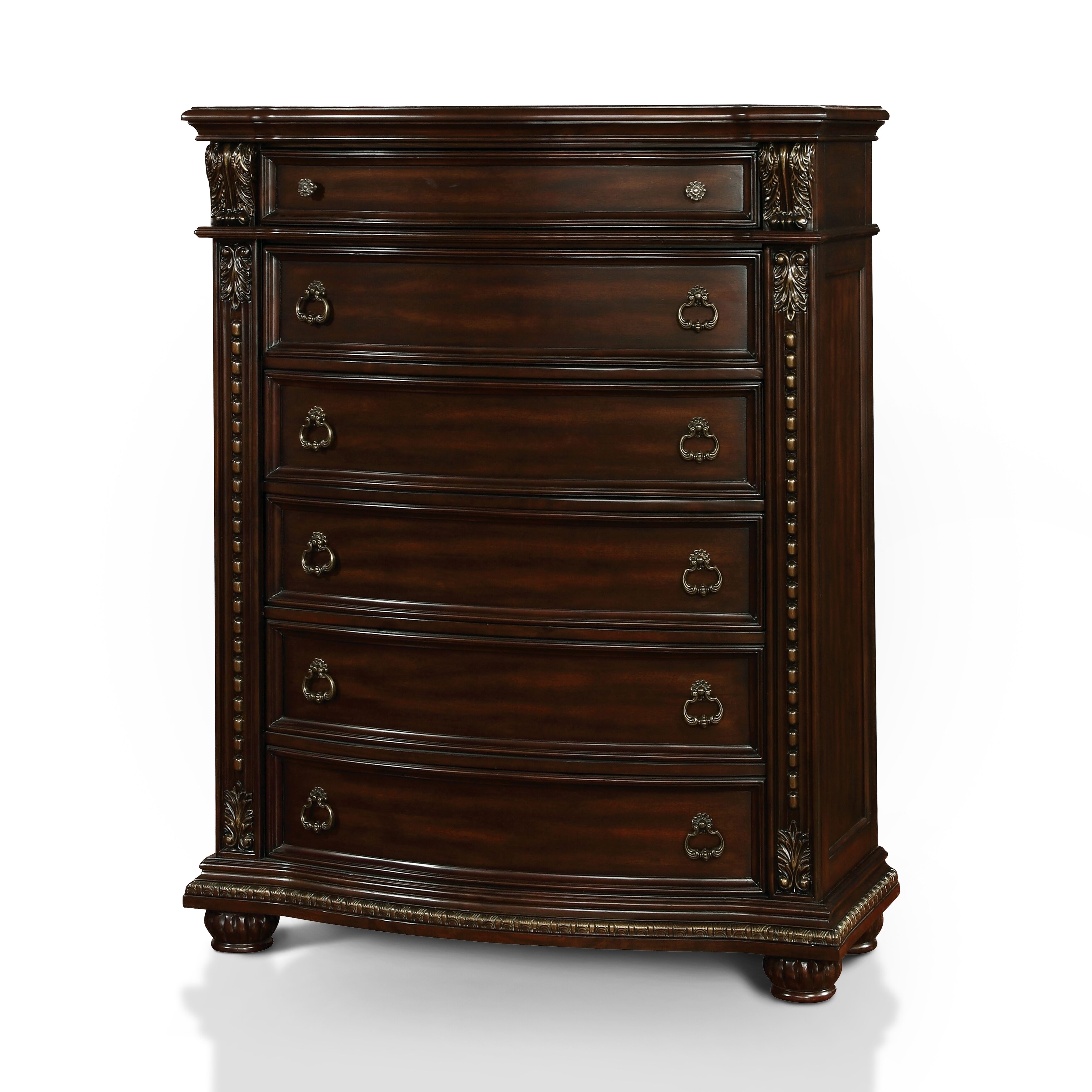 Furniture of America Dame Traditional Cherry Solid Wood 6-drawer Chest - - 12829158 - Mycitystee