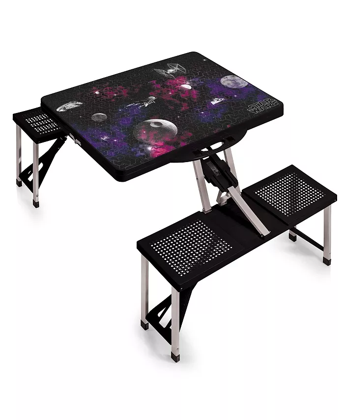 Disney Death Star - Picnic Table Sport Portable Folding Table with Seats - Mycitystee