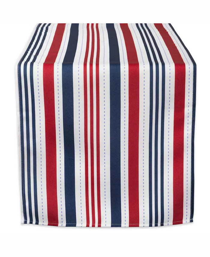 Design Imports Patriotic Stripe Outdoor Table Runner 14