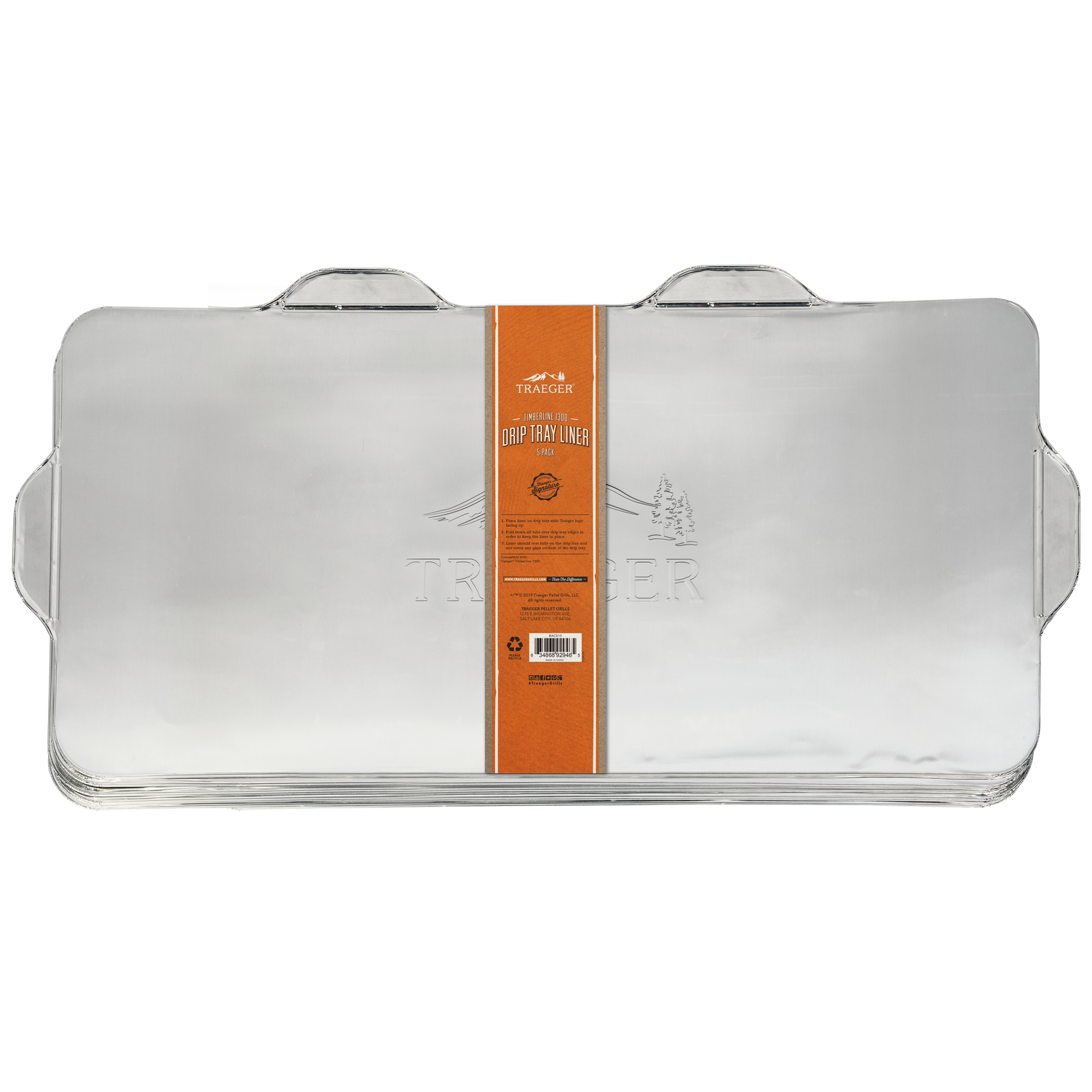 Traeger Aluminum Drip Tray Liner 31.87 in. L x 15.42 in. W 5 pk - Mycitystee