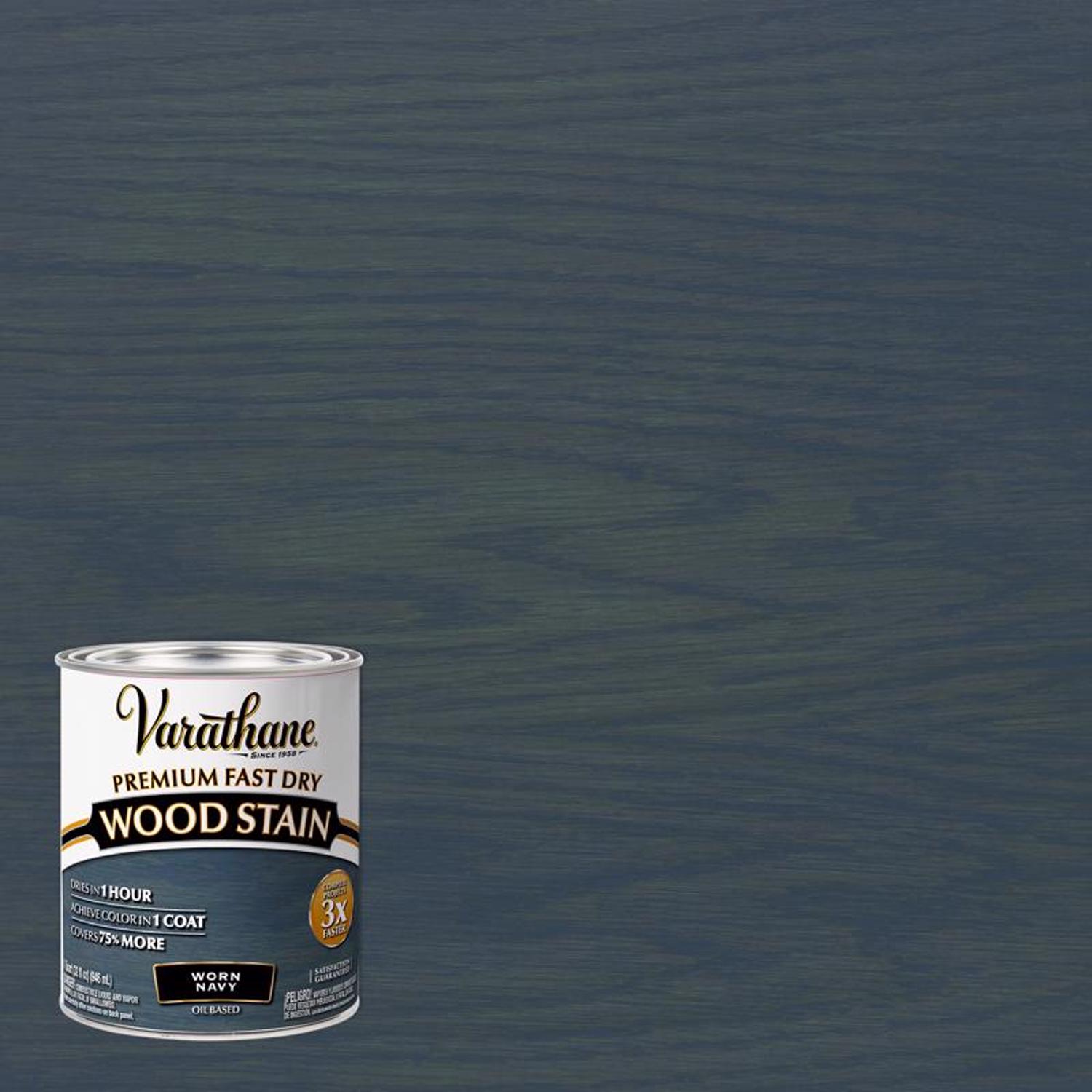 Varathane Premium Worn Navy Oil-Based Fast Dry Wood Stain 1 qt - Mycitystee