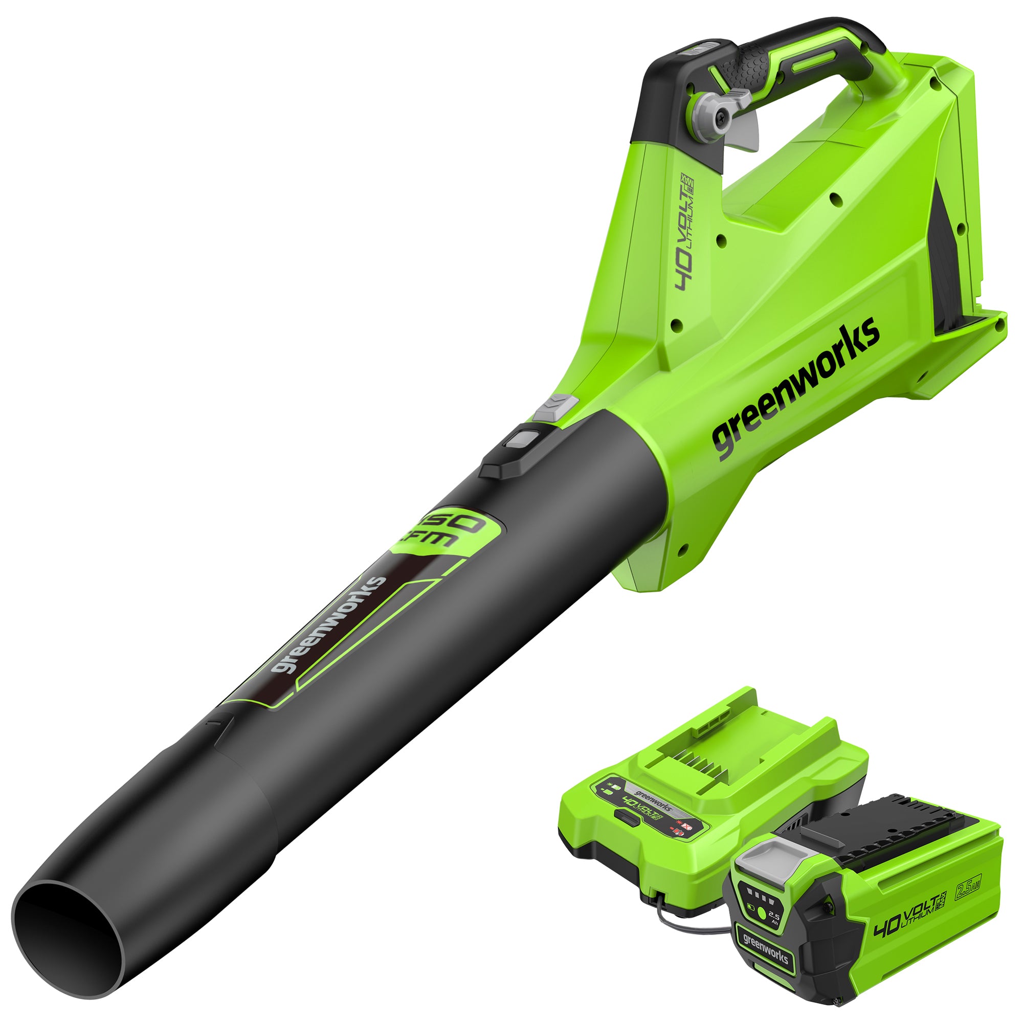 40V 450 CFM Leaf Blower， Battery  Charger | Greenworks Tools - Mycitystee