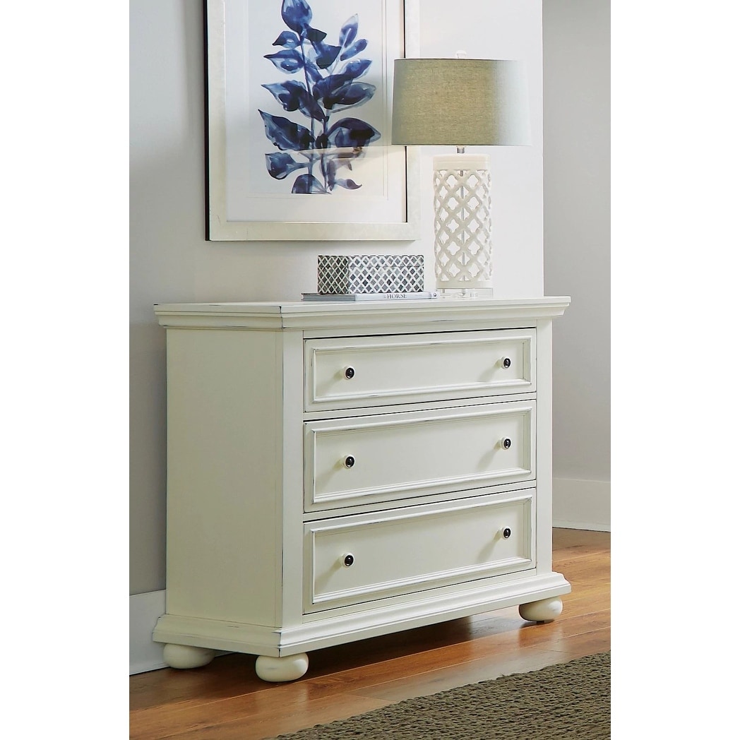 Homestyles Dover Off-White Wood Chest - - 35706981 - Mycitystee