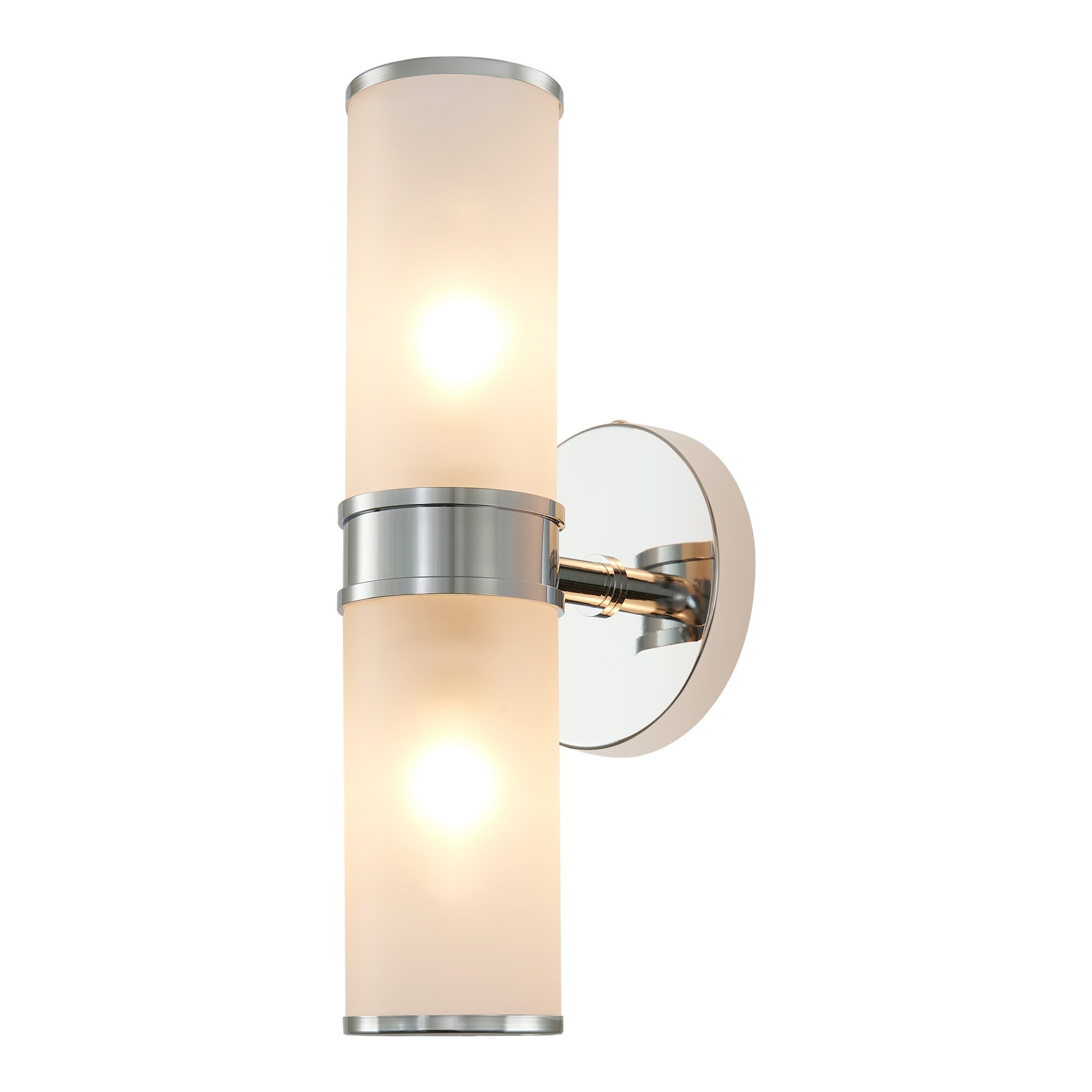 Wall Mount Light Fixture Indoor 2-Light Wall Sconce Lighting Chrome - Mycitystee