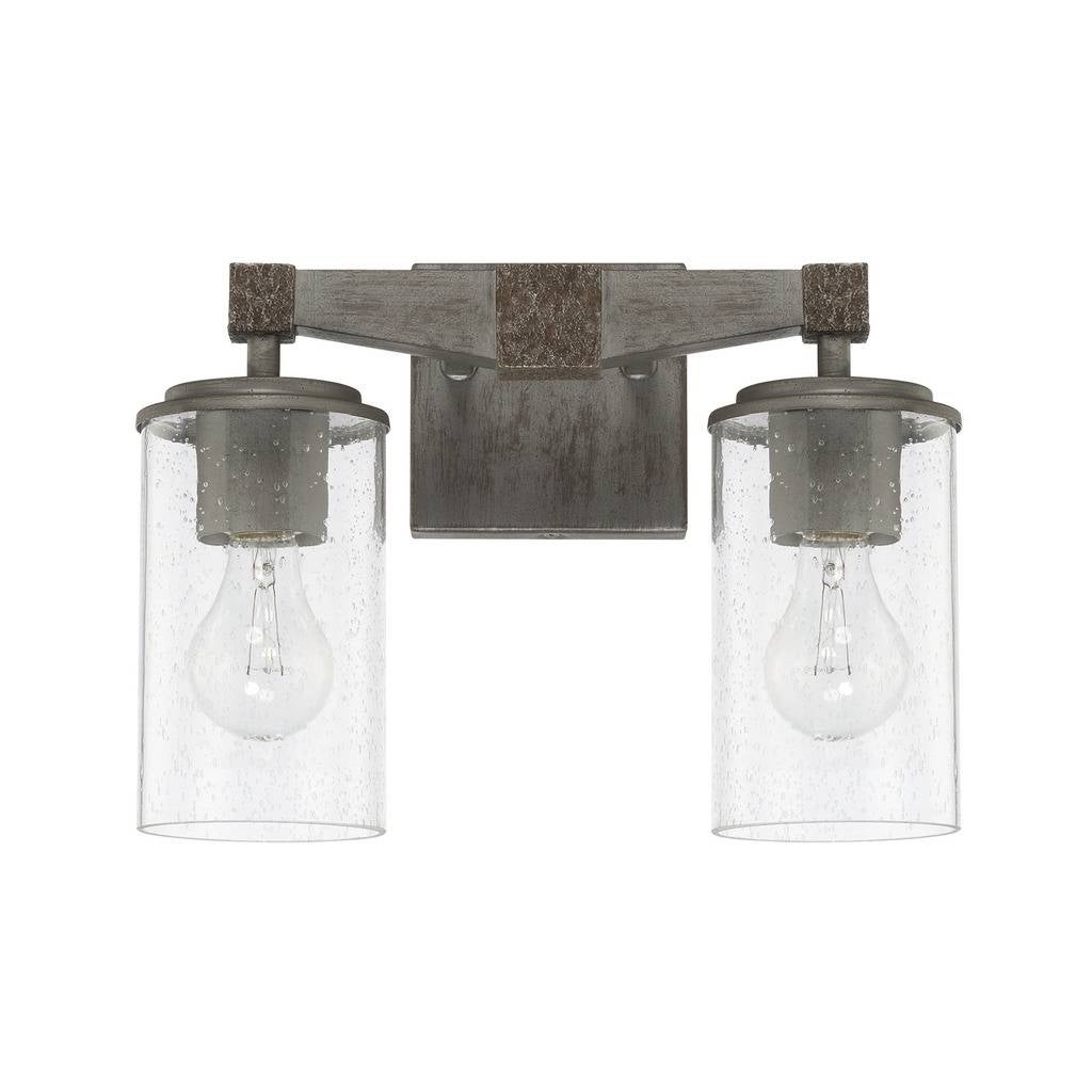 Zac 2-light Urban Grey Bath/Vanity Fixture - Mycitystee