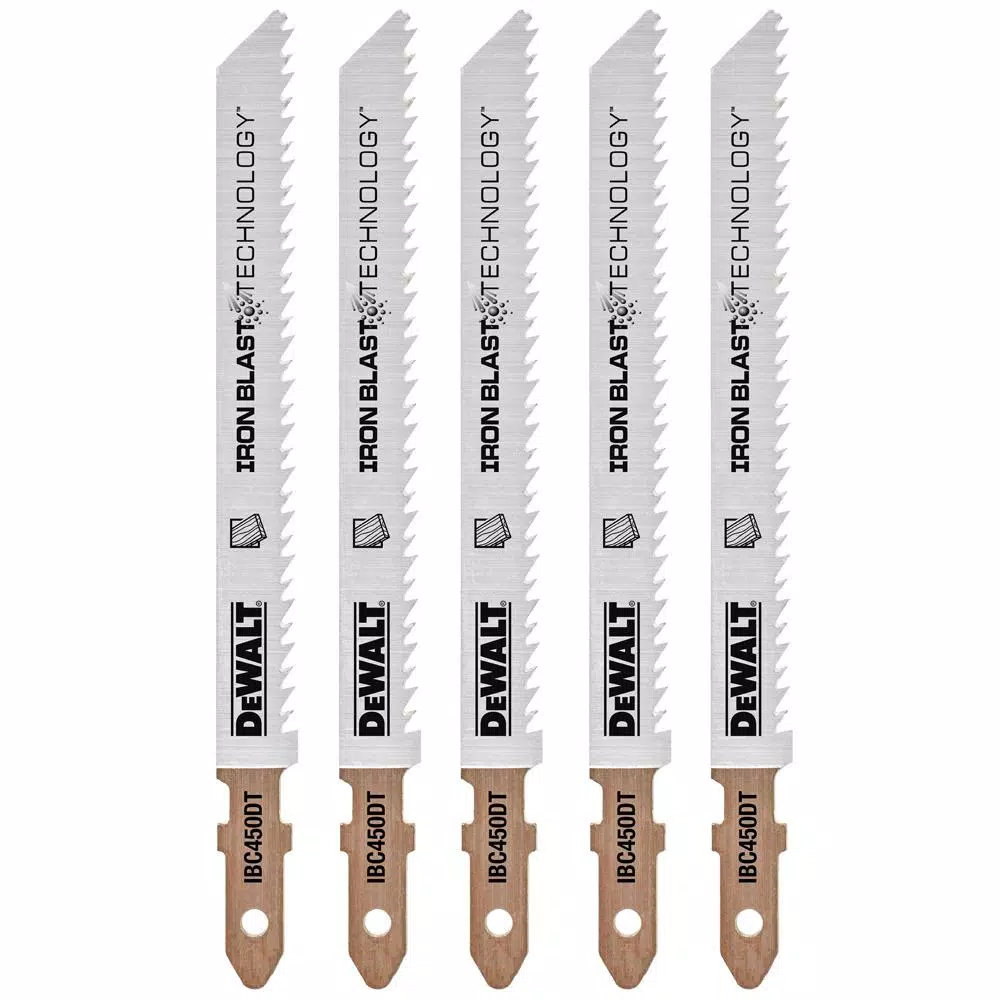DEWALT 4 in. 10 TPI T-Shank Wood Down Cutting Jig Saw Blade (5-Pack) and#8211; XDC Depot - Mycitystee