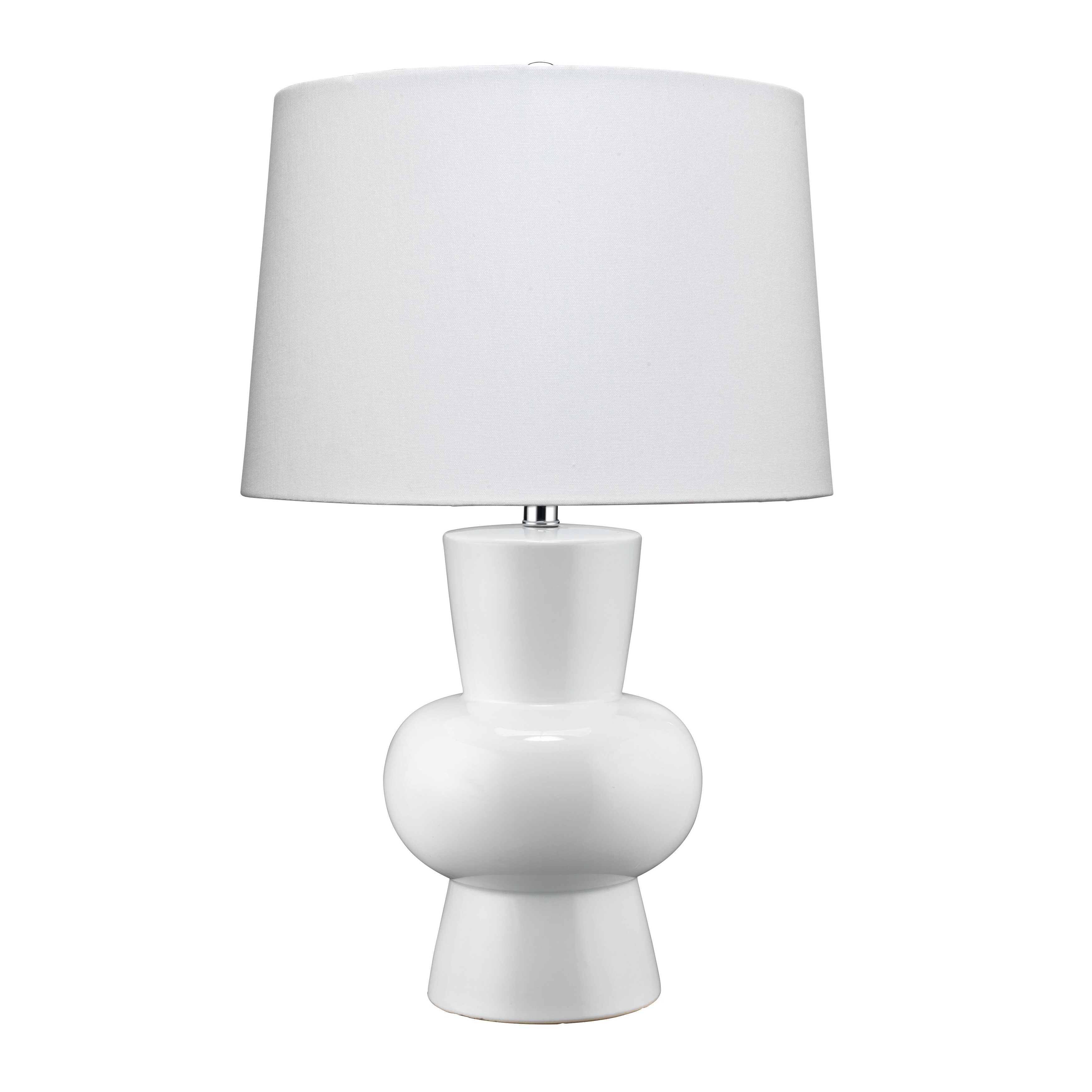 Alden Décor Cyra Ceramic Table Lamp， White - Mycitystee