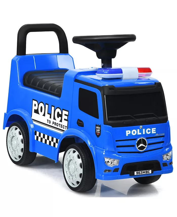 Costway Kids Ride On Push Police Car Licensed Mercedes Benz Push and Ride Racer - Mycitystee