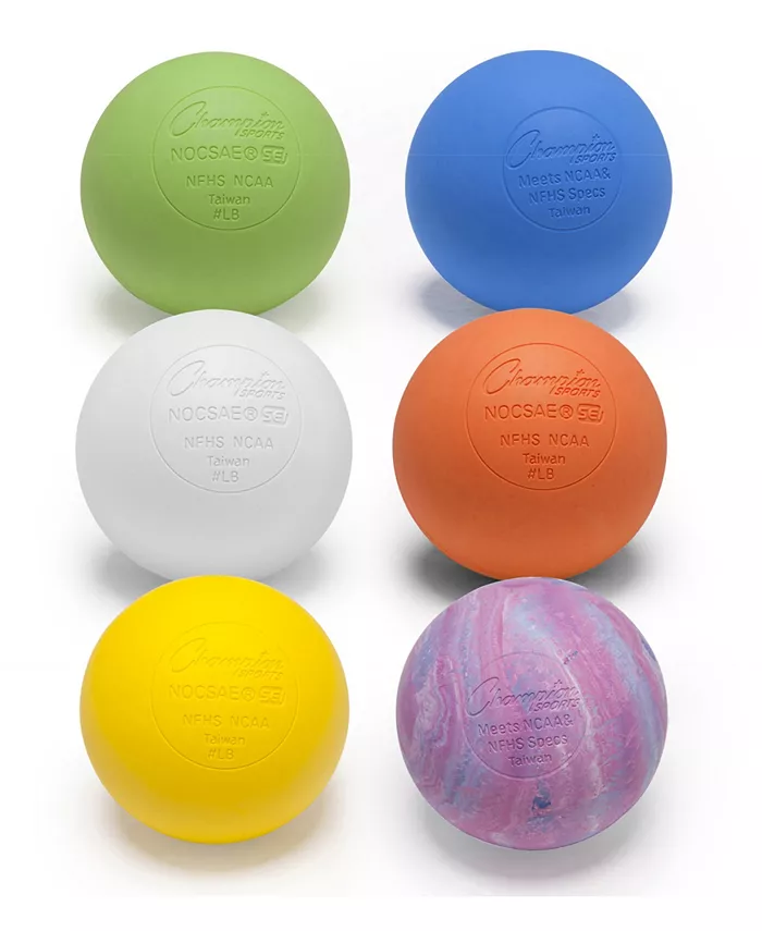 Champion Sports Lacrosse Ball Set， 6 Piece - Mycitystee