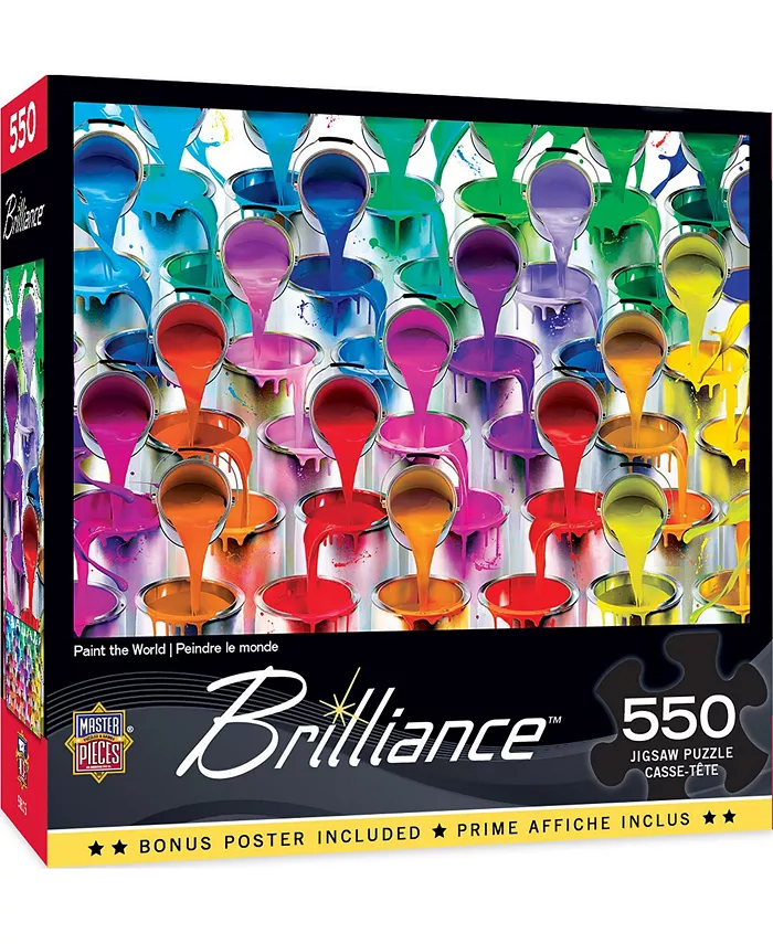 MasterPieces Puzzles Brilliance - Paint the World 550 Piece Adult Jigsaw Puzzle - Mycitystee