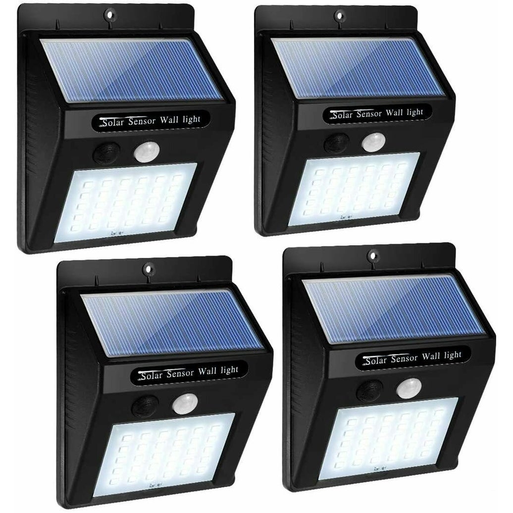4 Pcs 30 LED Solar Lights Motion Sensor Solar Powered Wall Lights for Garden Pathway - 5