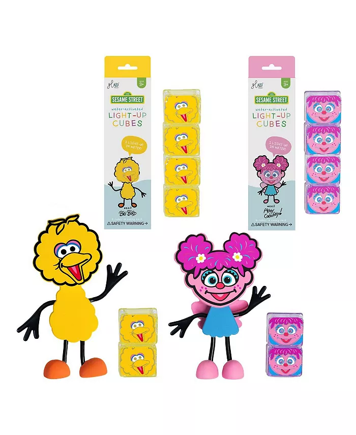 Glo Pals Sesame Street Characters Big Bird Abby Cadabby - Set of 2 - Mycitystee