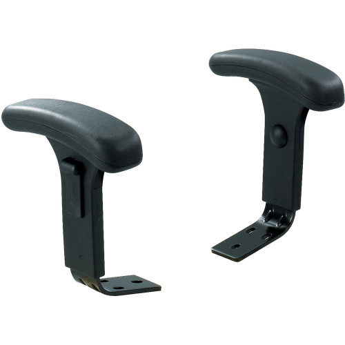 Height Adjustable T-Pad Arms for Safco Uber Big and Tall Chairs， Black (3496BL) - Mycitystee