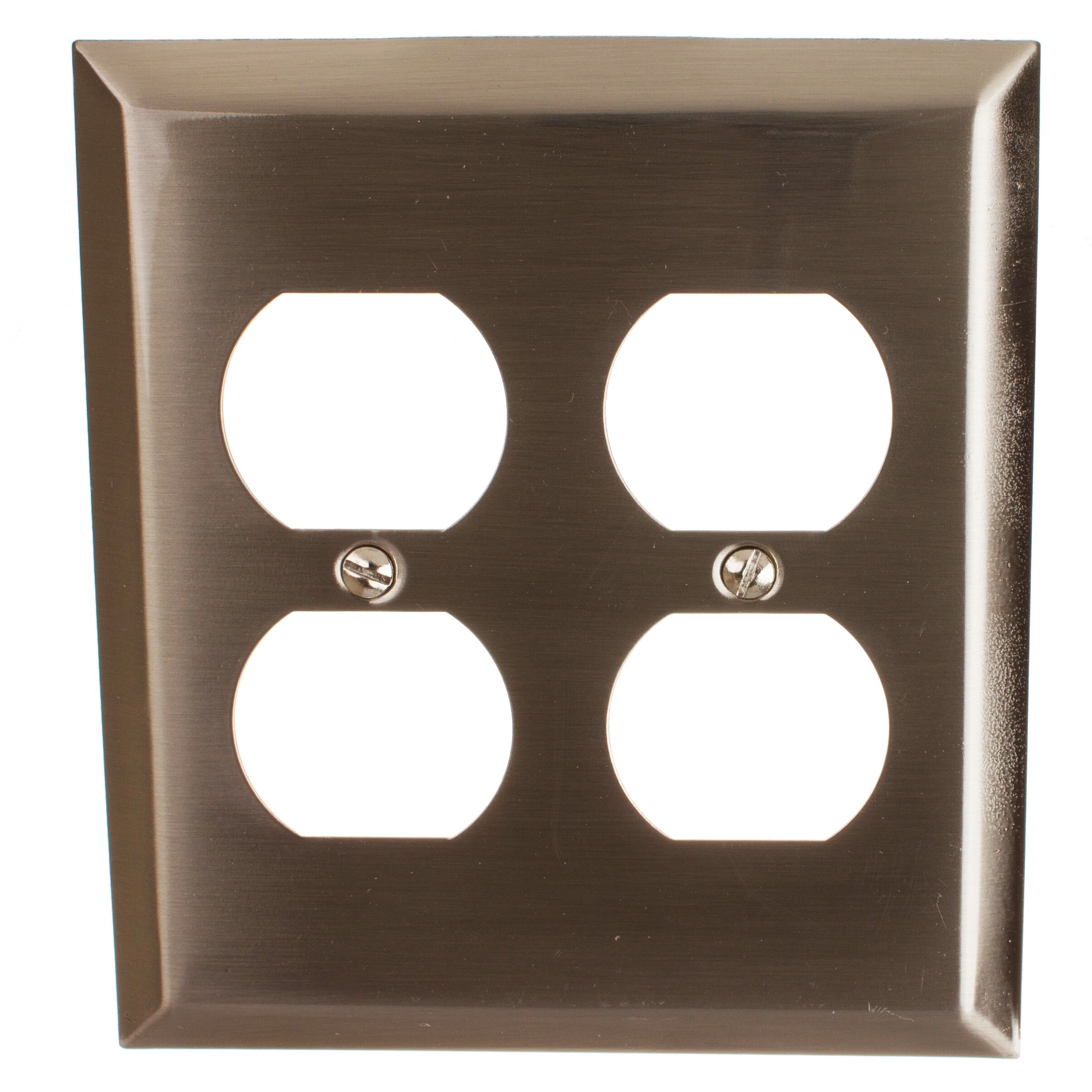 GlideRite 2-gang Outlet Wall Plate Cover Brushed Nickel (Pack of 3) - Mycitystee
