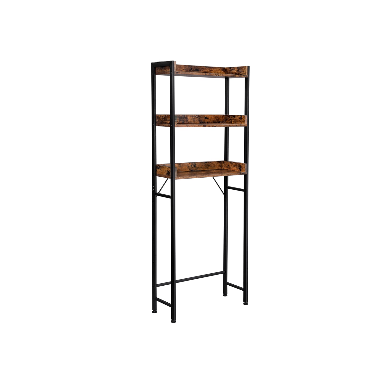 VASAGLE 3-Tier Over-The-Toilet RackRustic Brown + Black - Mycitystee