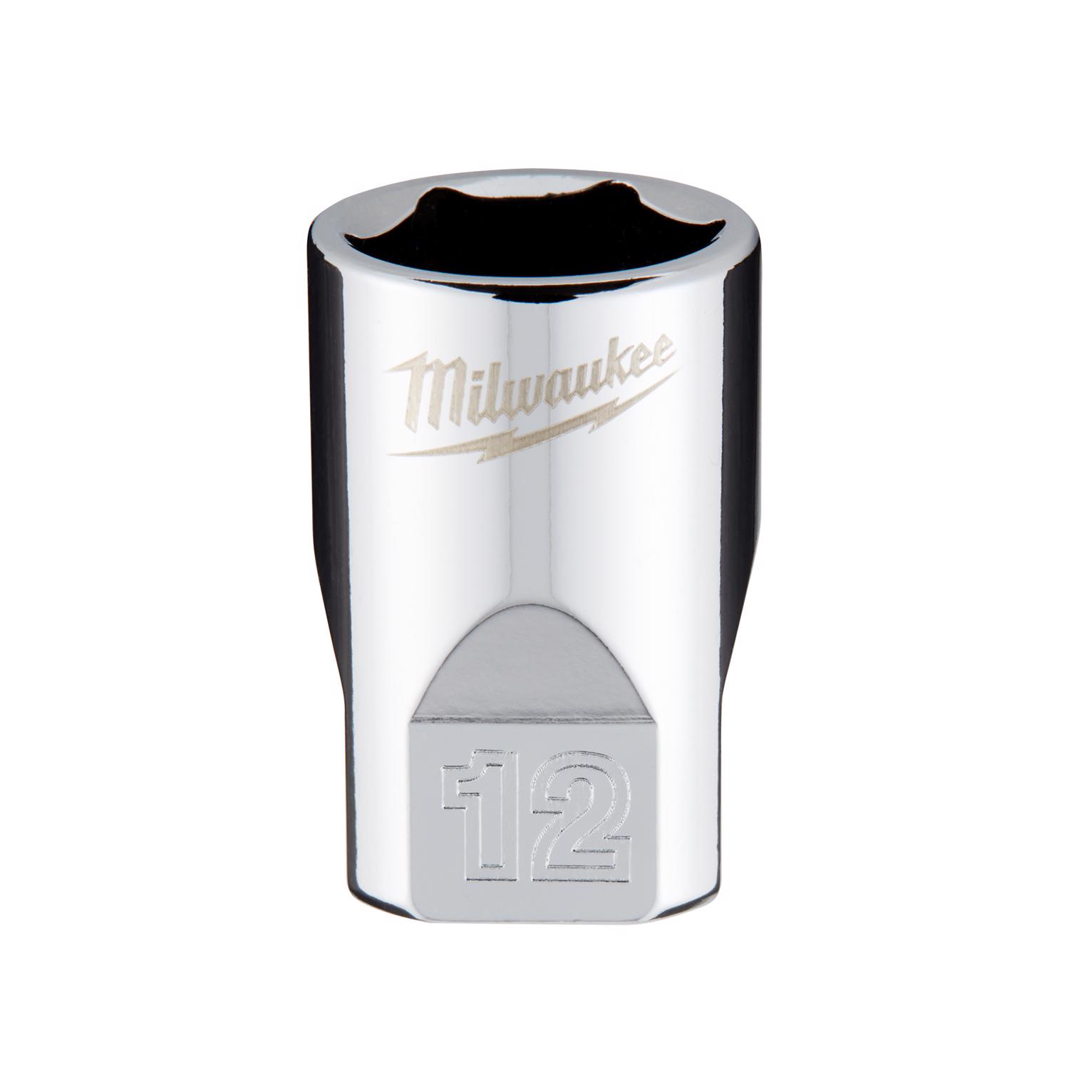 Milwaukee 12 mm X 1/4 in. drive Metric 6 Point Standard Socket 1 pc - Mycitystee