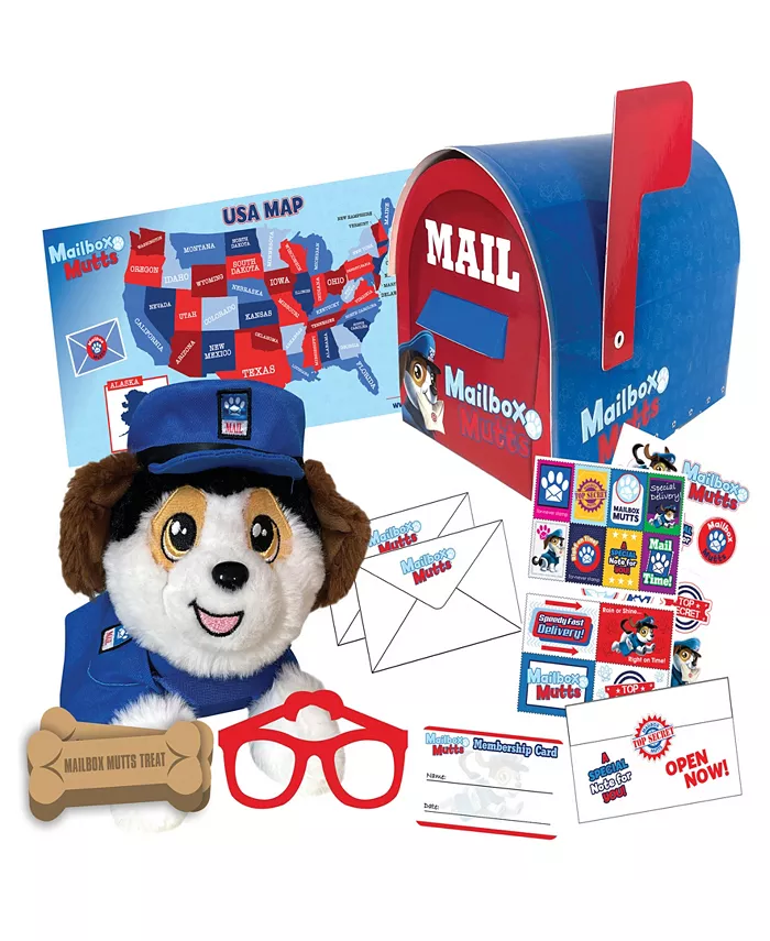 Mailbox Mutts 25 Piece Plush Play Carry Along Set - Mycitystee