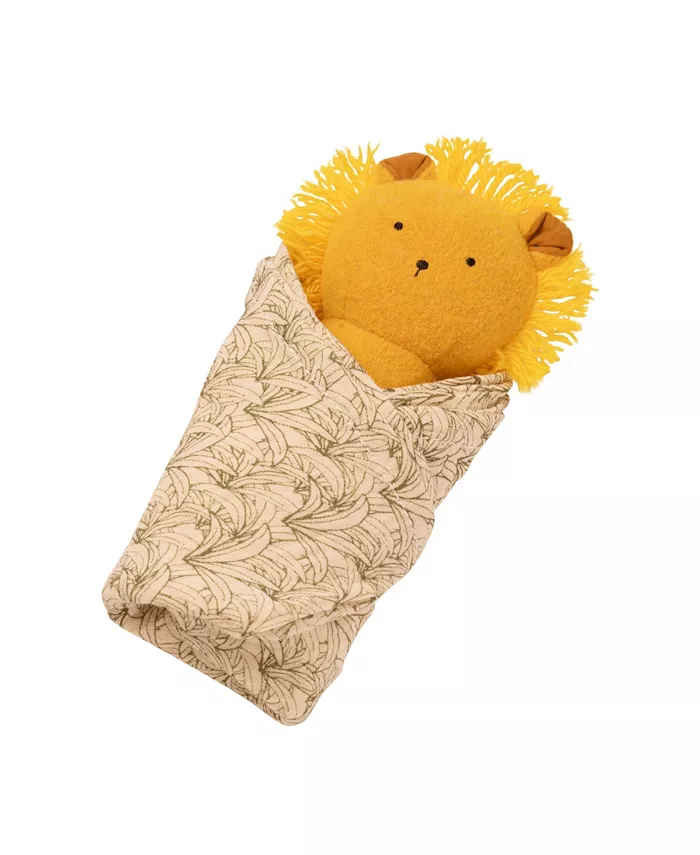 Manhattan Toy Company Embroidered Plush Lion Baby Rattle - Mycitystee