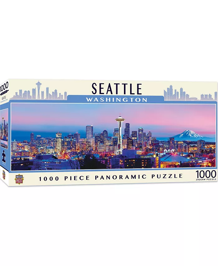 MasterPieces Puzzles American Vista Panoramic - Seattle - 1000 Piece Puzzle - Mycitystee