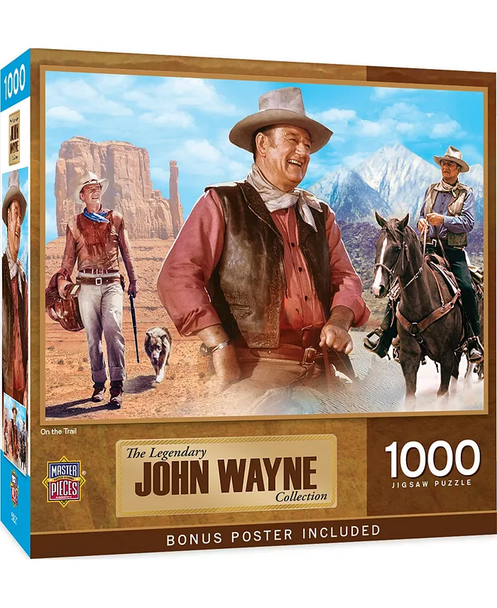 MasterPieces Puzzles John Wayne Collectible - On the Trail 1000 Piece Puzzle - Mycitystee