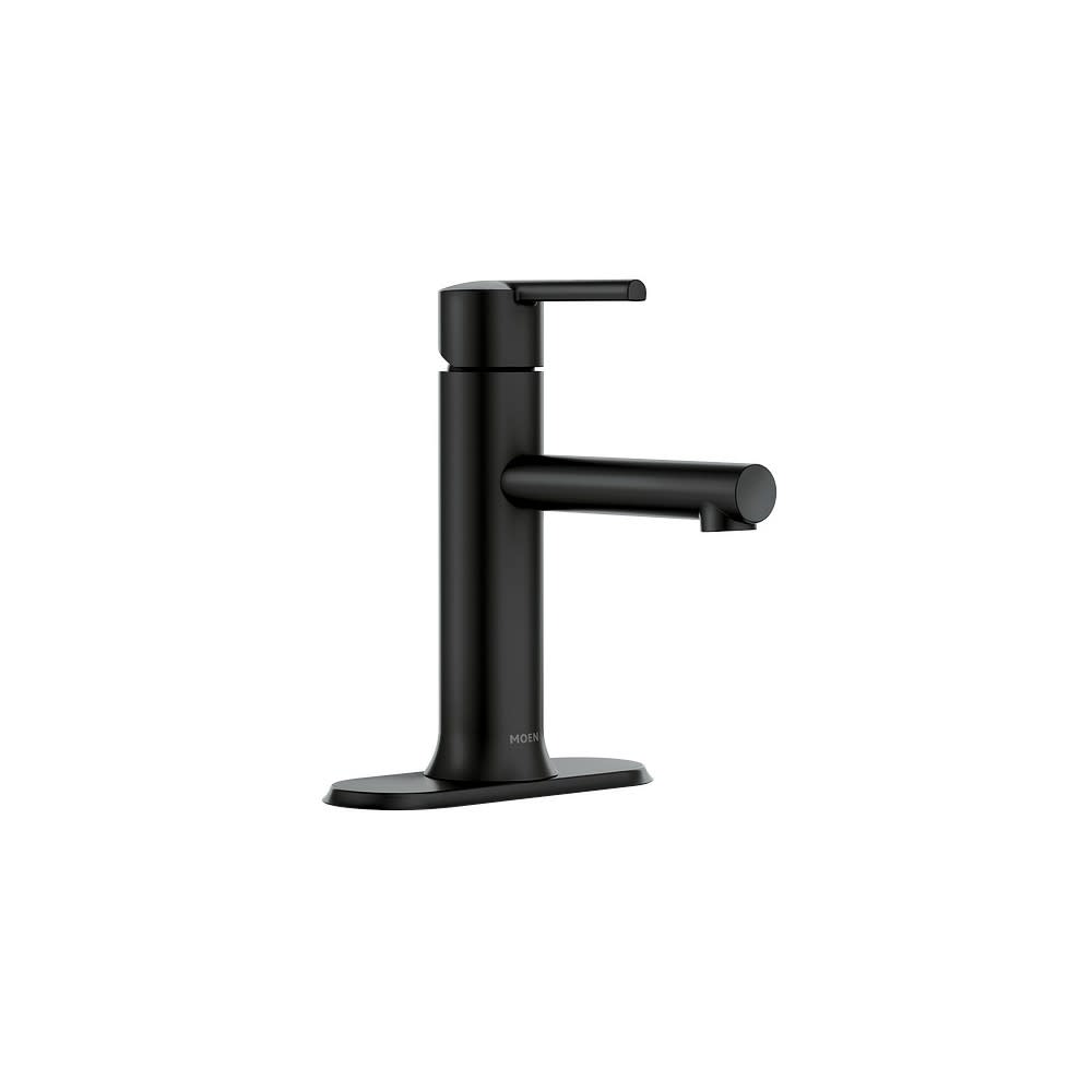Moen Arlys Bathroom Faucet Black 1 Handle Low Arc Low Profile - Mycitystee