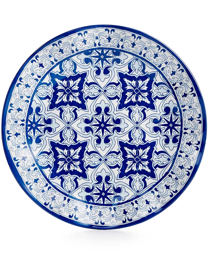 Q Squared Talavera Azul Collection Melamine 10.5