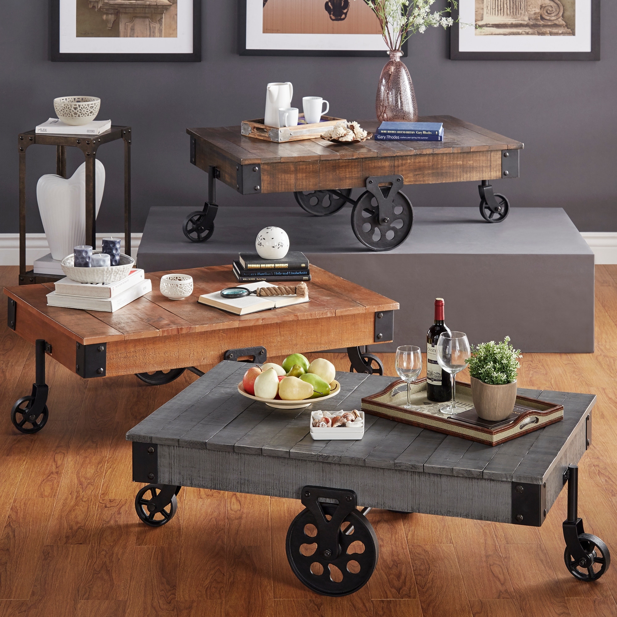 Myra Industrial and Rustic 47-inch Coffee Table by iNSPIRE Q Classic - Mycitystee
