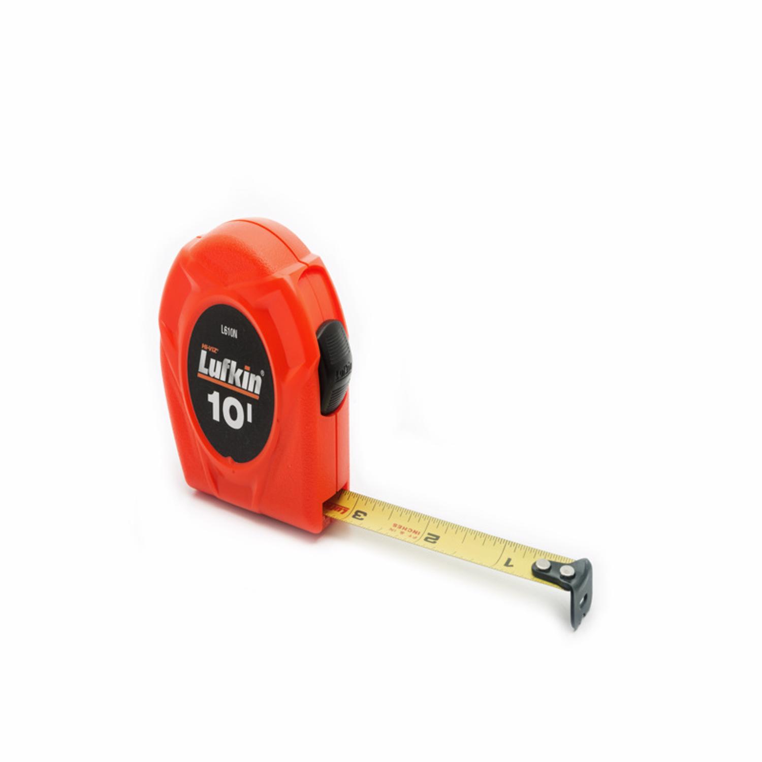 Lufkin 10 ft. L X 0.5 in. W Hi-Viz Tape Measure 1 pk - Mycitystee