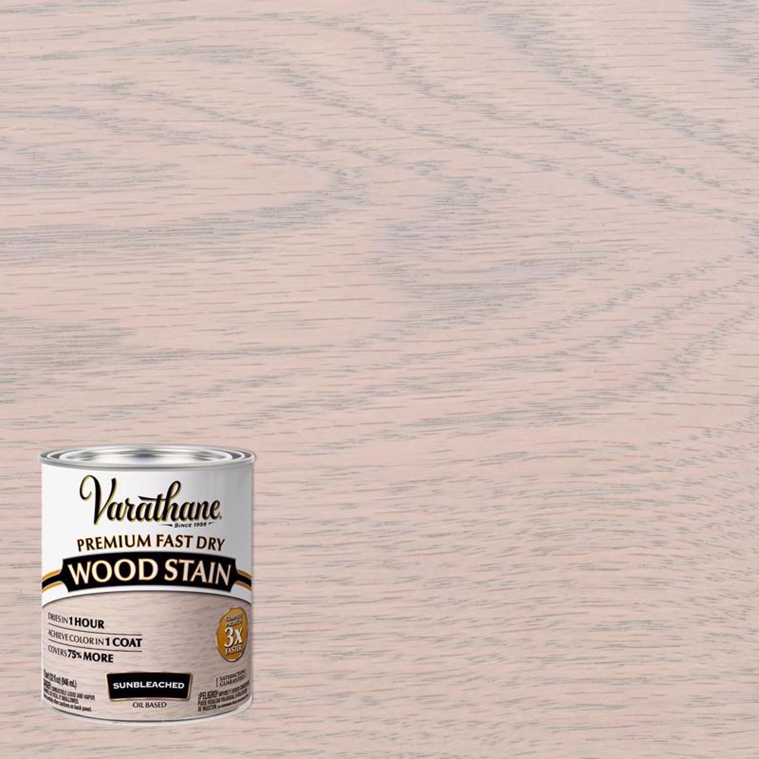 Varathane Premium Sunbleached Oil-Based Fast Dry Wood Stain 1 qt - Mycitystee