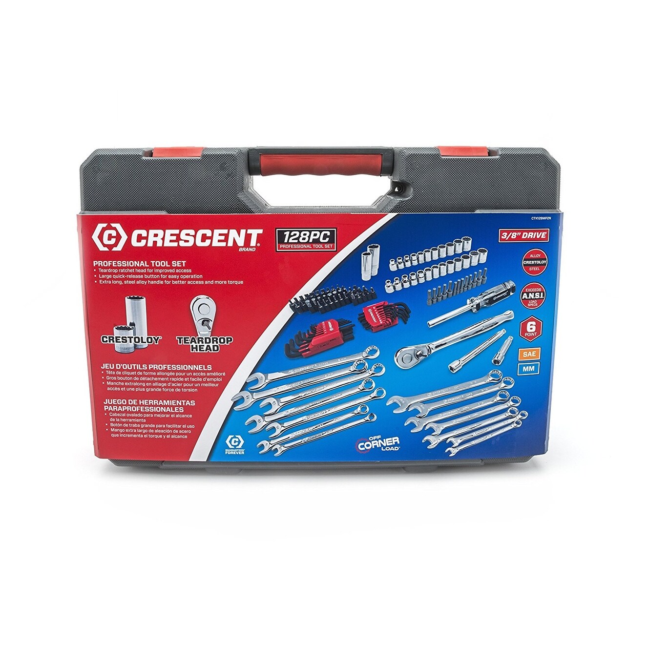 CTK128MP2N 128-Piece Mechanics Tool Set - White - Mycitystee