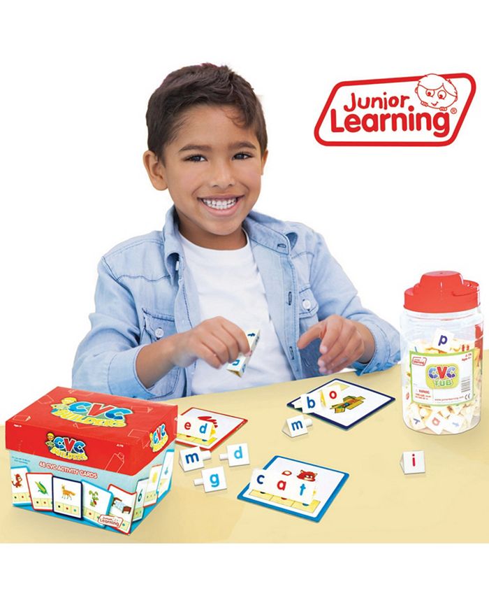 Junior Learning CVC Tri Blocks Tub Word Building Set - Mycitystee