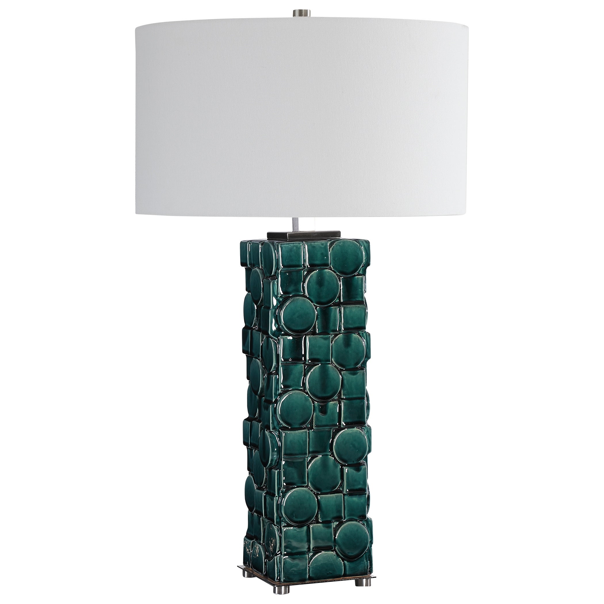 Uttermost Geometry Green Table Lamp - Mycitystee