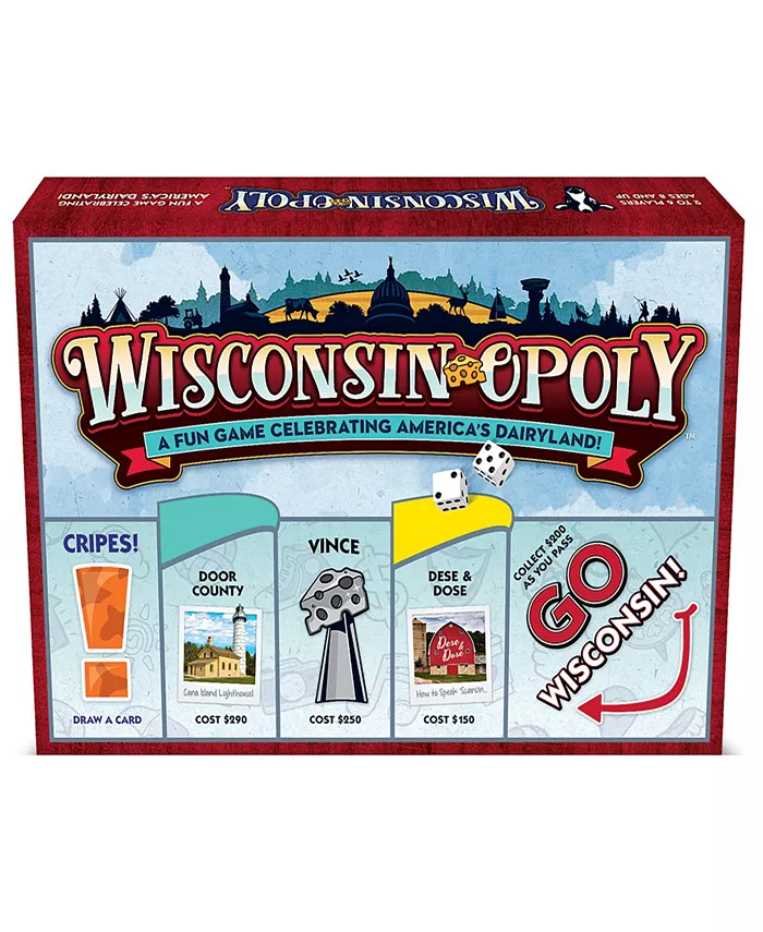 Late for the Sky Wisconsin-Opoly Classic Board Game With a Wisconsin Twist - Mycitystee