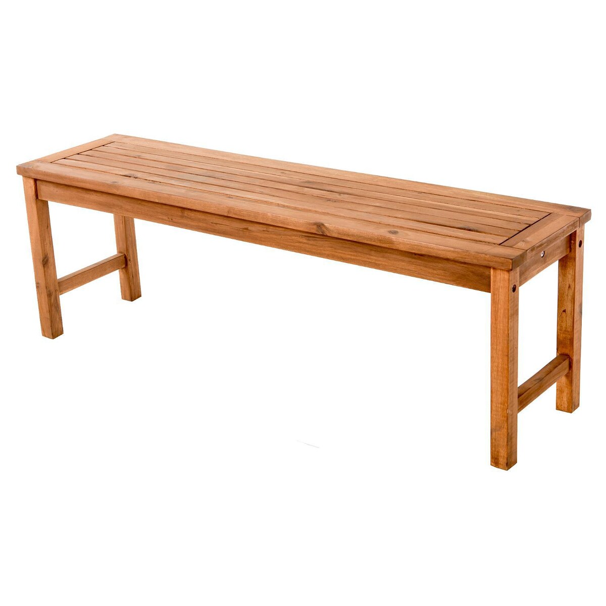Ultimate Patio Horizon Way 53 Inch Brown Acacia Backless Patio Bench - Mycitystee