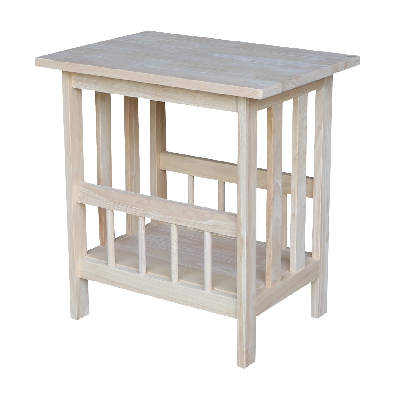 Unfinished Solid Parawood Mission Magazine End Table - Mycitystee
