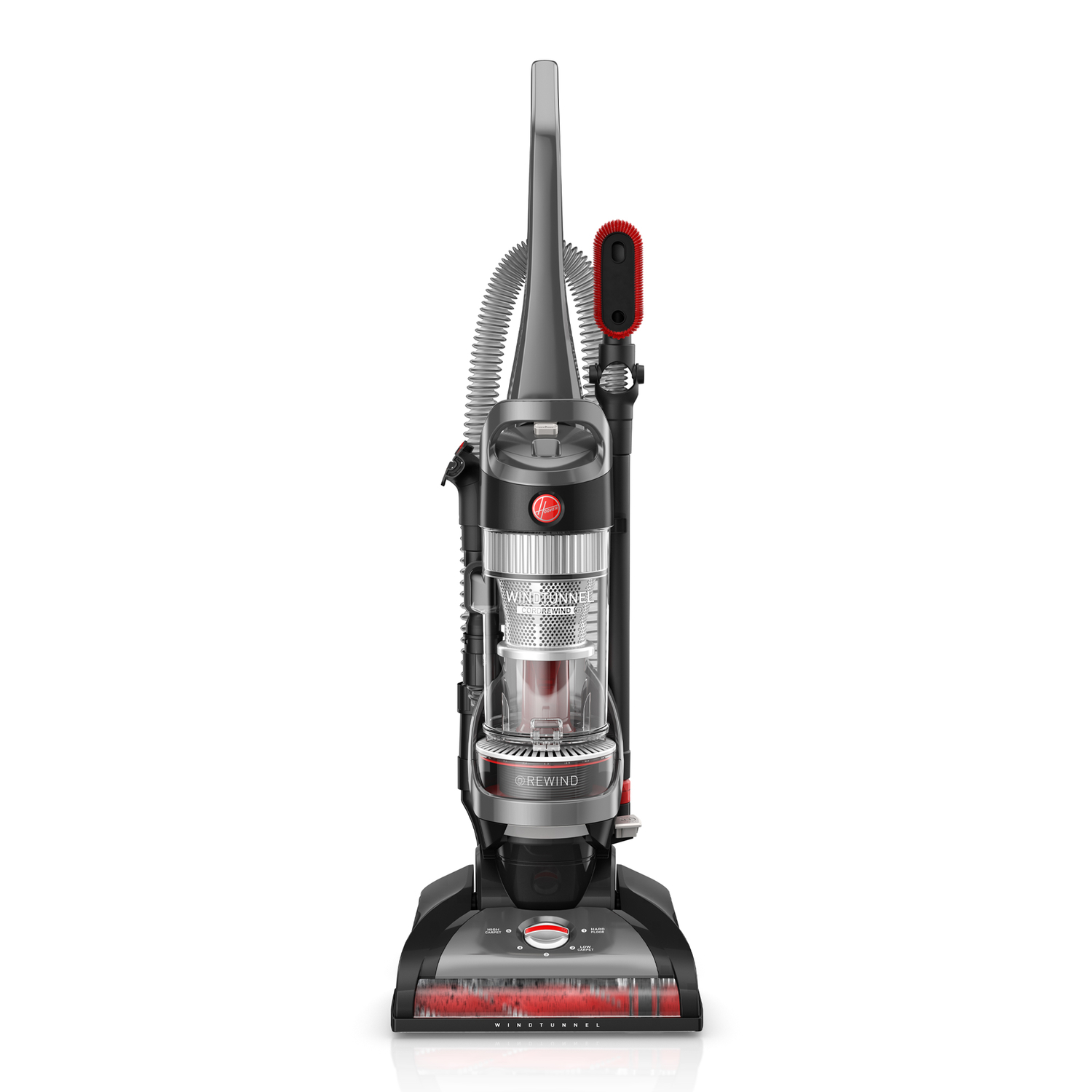 Hoover Wind Tunnel Cord Rewind Bagless Corded Standard Filter Upright Vacuum - Mycitystee
