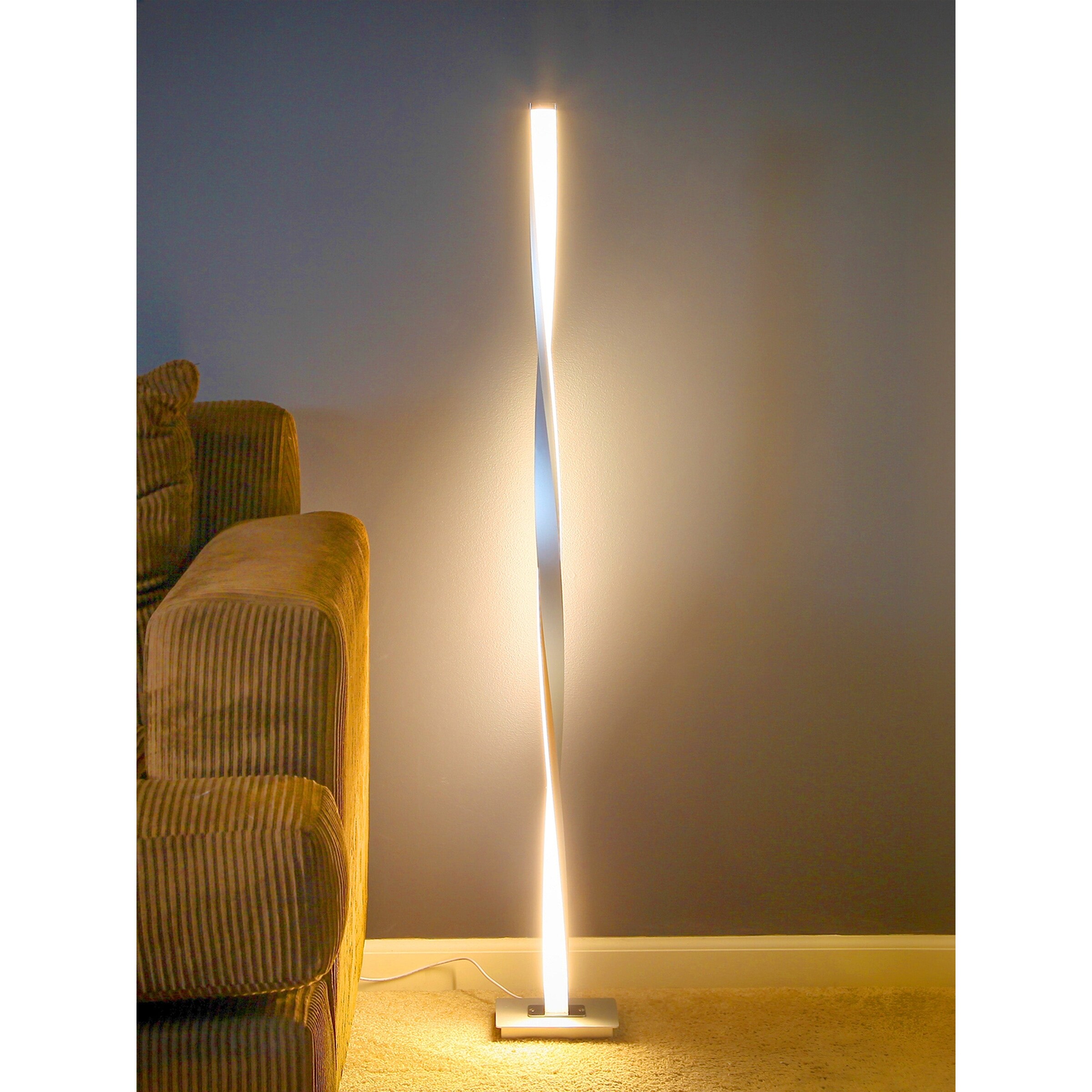 Brightech Helix LED Floor Lamp - Silver - Mycitystee