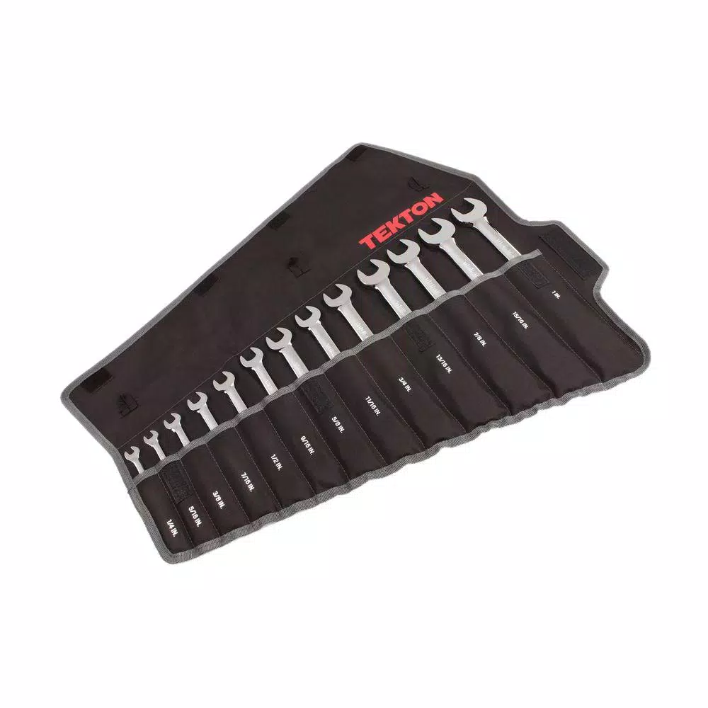 TEKTON 1/4-1 in. Ratcheting Combination Wrench Set with Pouch (13-Piece) and#8211; XDC Depot - Mycitystee