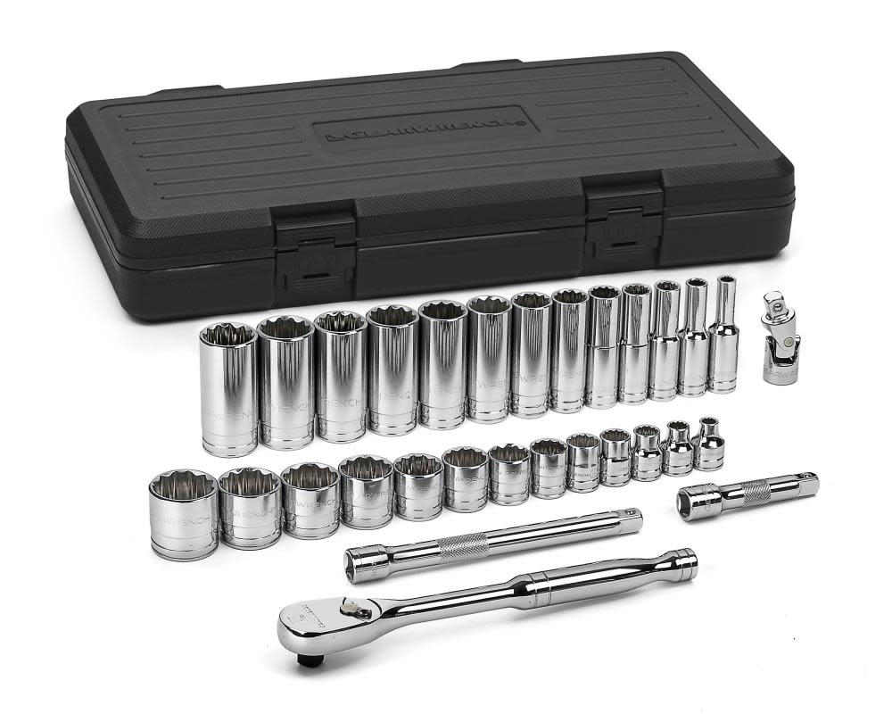 GEARWRENCH Socket Set 30 pc. 3/8 In. Drive 12 Point SAE Standard and Deep 80568 from GEARWRENCH - Mycitystee