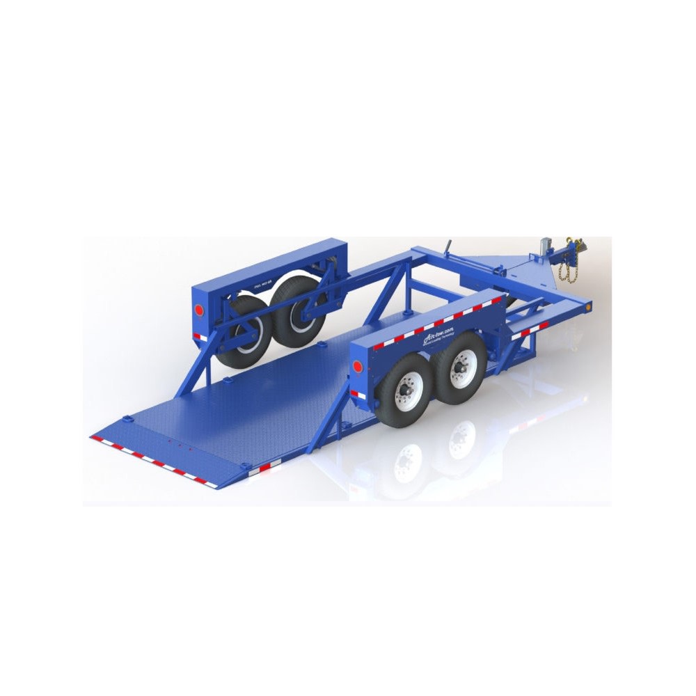Air-Tow 16' Hydraulic Drop Deck Tandem Axle Flatbed Trailer - Mycitystee