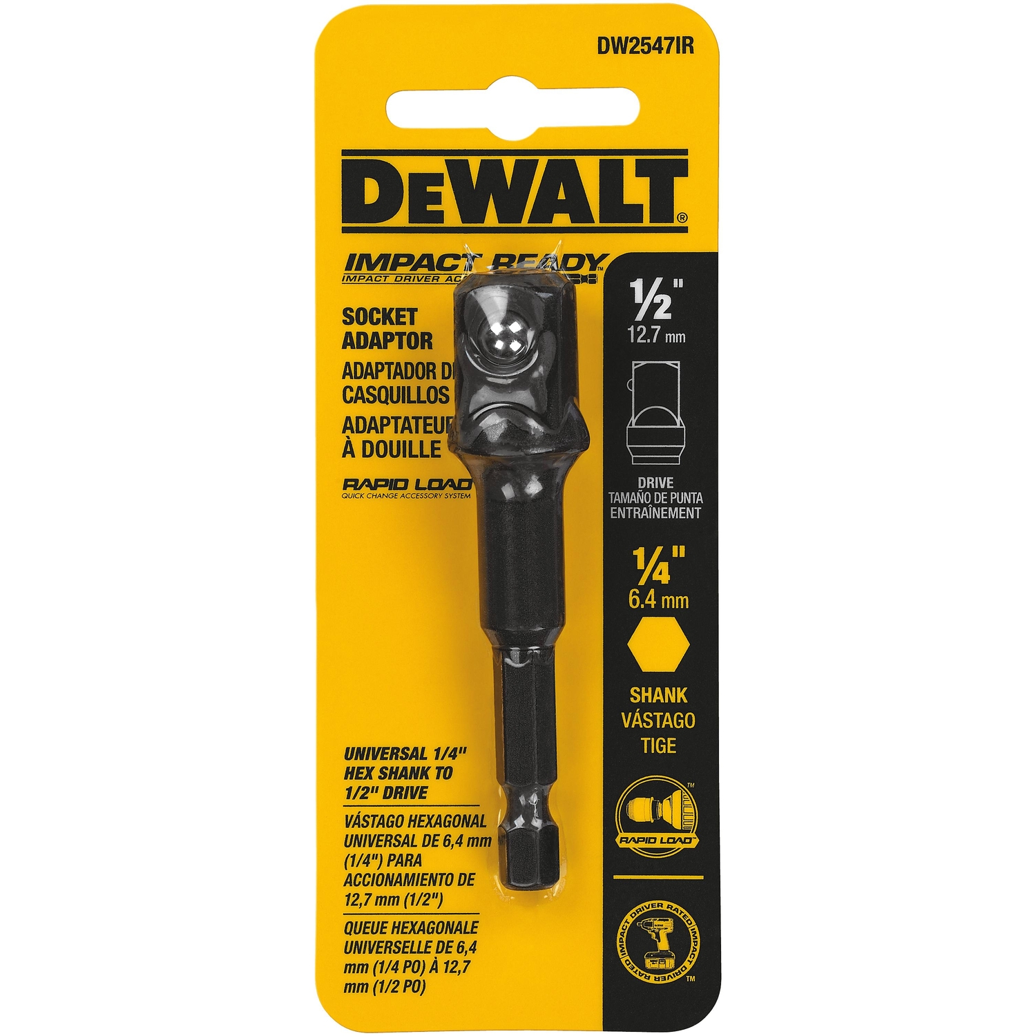 DeWalt Impact Ready 1/2 in. drive Socket Adapter 1 pc - Mycitystee
