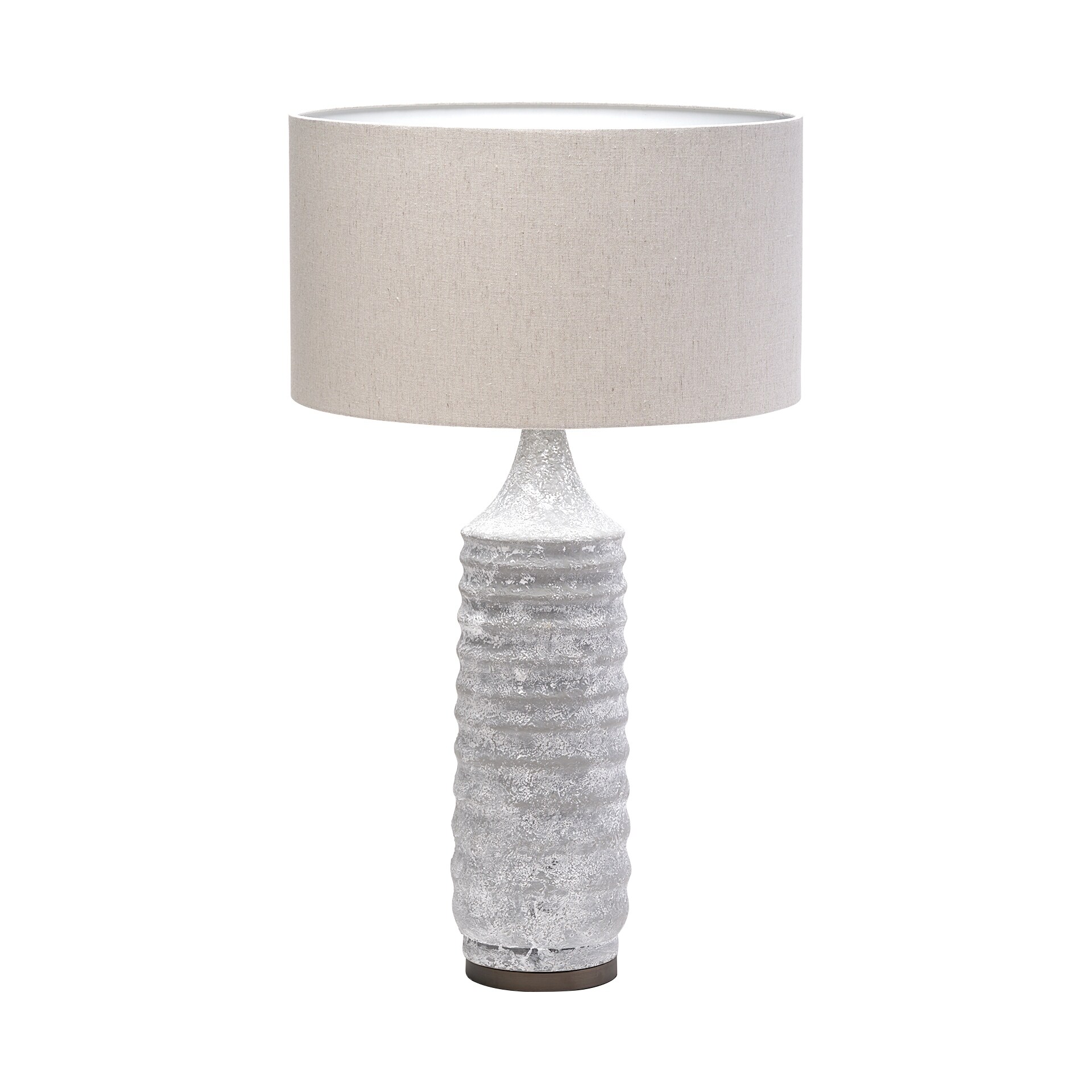 Harlan Grey Concrete Base w/Beige Shade Table Lamp - Mycitystee