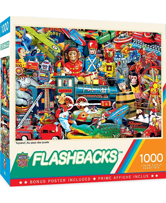 MasterPieces Puzzles Flashbacks - Toyland 1000 Piece Adult Jigsaw Puzzle - Mycitystee