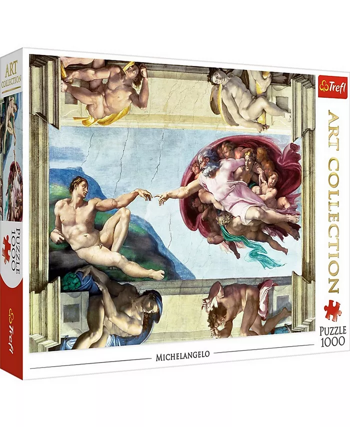 Trefl Jigsaw Puzzle Art Collection The Creation of Adam， 1000 Pieces - Mycitystee