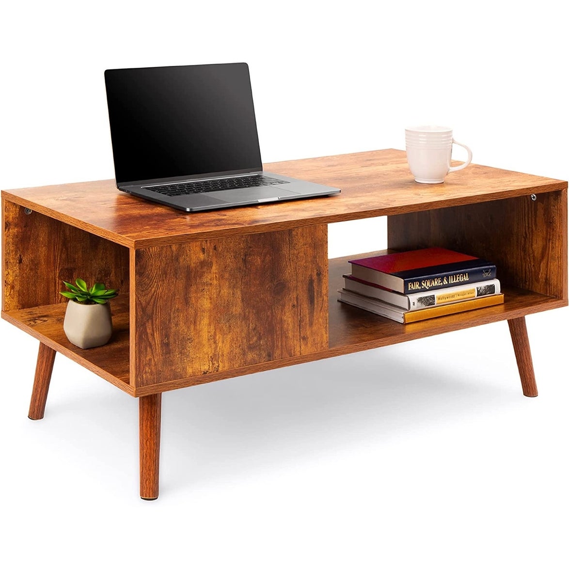 Best Choice Products Wooden Mid-Century Modern Coffee Table - Mycitystee