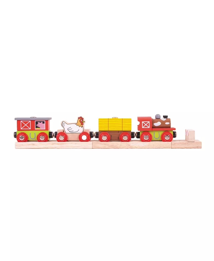 Bigjigs Toys Wooden Farmyard Train - Mycitystee