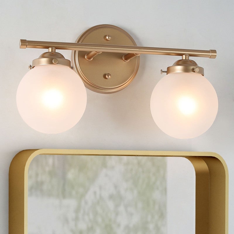 Modern Glam 2-light Bathroom Vanity Light Mid-century - L 14
