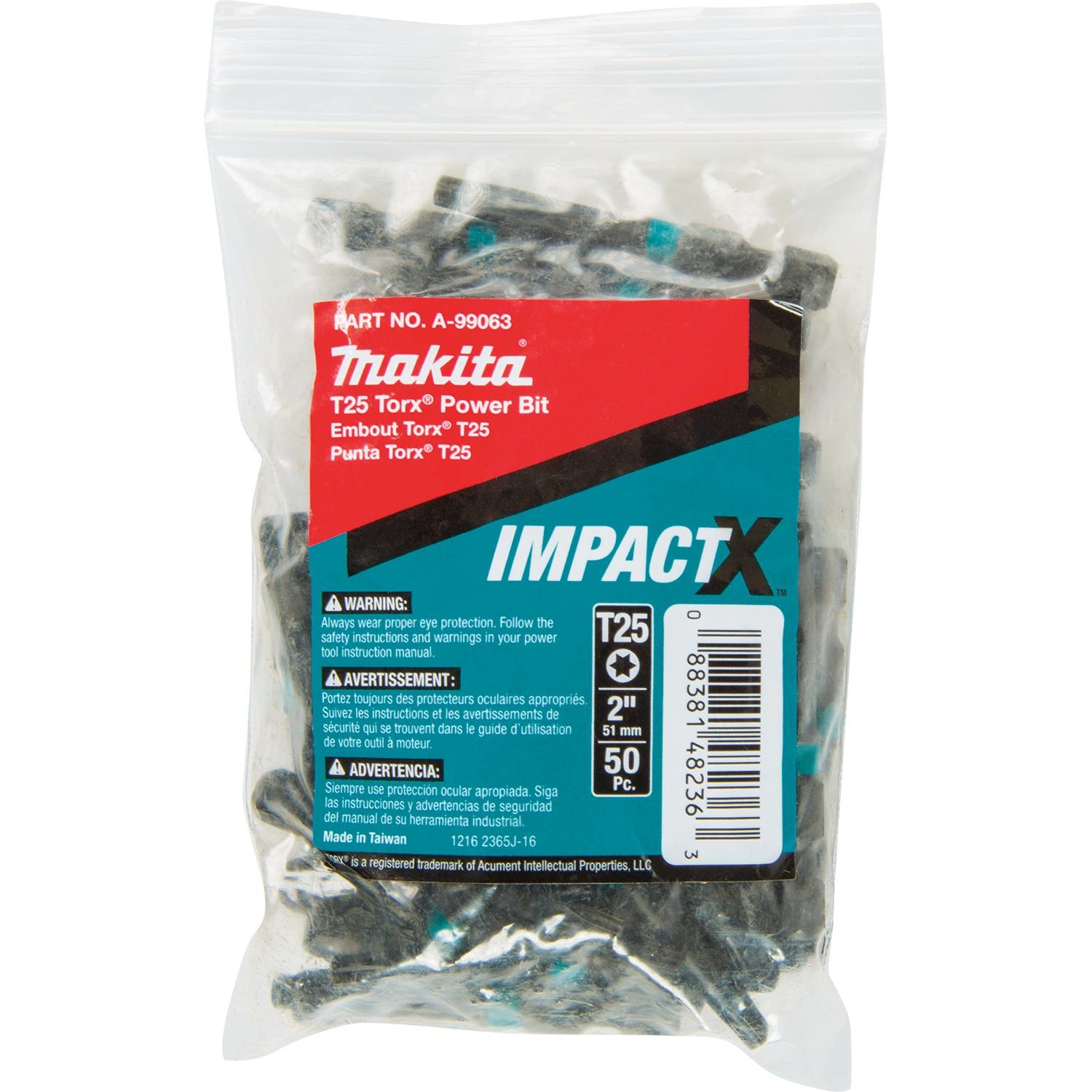 Makita ImpactX Torx T25 X 2 in. L Power Bit S2 Tool Steel 50 pk - Mycitystee